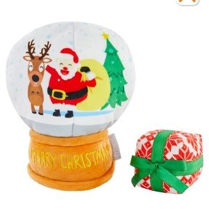 Frisco Holiday Snowglobe 2-in-1 Plush Squeaky Dog Toy